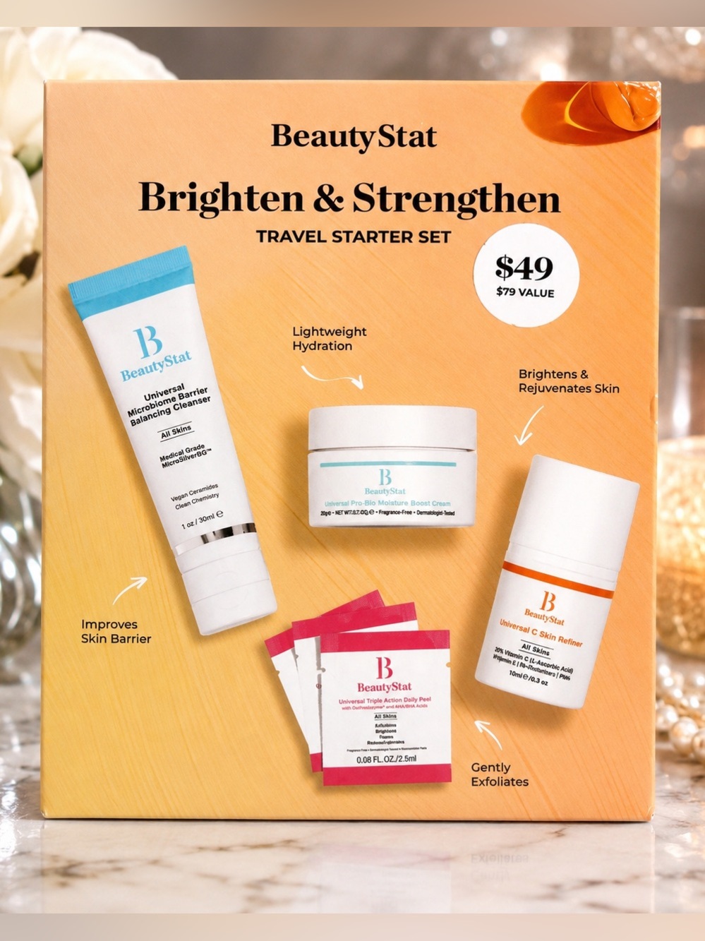 BeautyStat Brighten & Strengthen Travel Starter Set